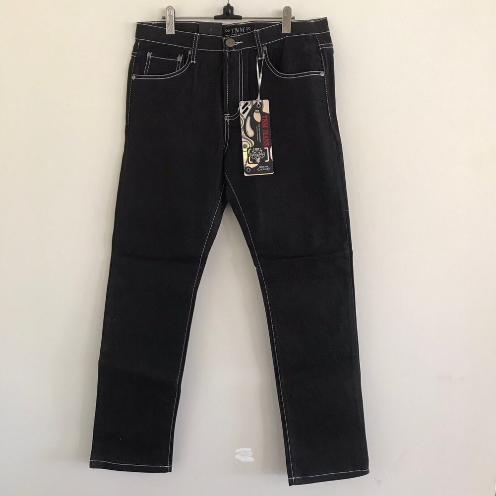 TNM Style#TNM990 Black White Skinny Jeans Size:34